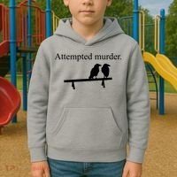 Attempted Murder Of Crows Funny Kids Hoodie thumb 2