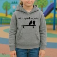 Attempted Murder Of Crows Funny Kids Hoodie thumb 3