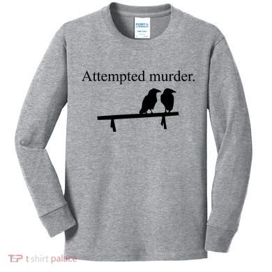 Attempted Murder Of Crows Funny Kids Long Sleeve Shirt