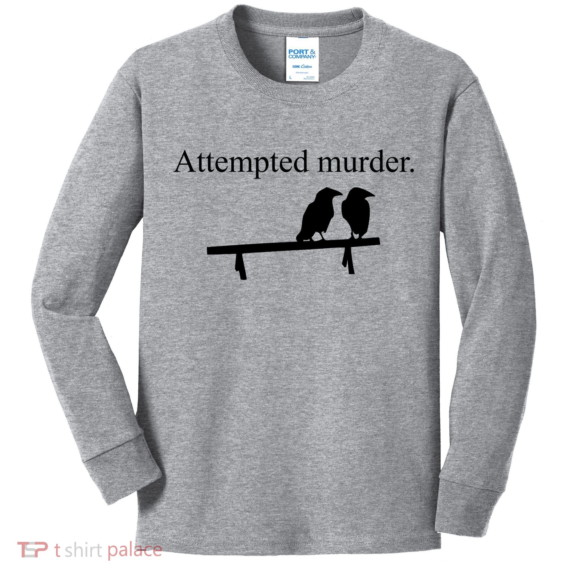Attempted Murder Of Crows Funny Kids Long Sleeve Shirt