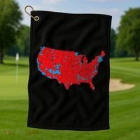 Accurate Map Of 2024 Election Results Golf Towel thumb 1