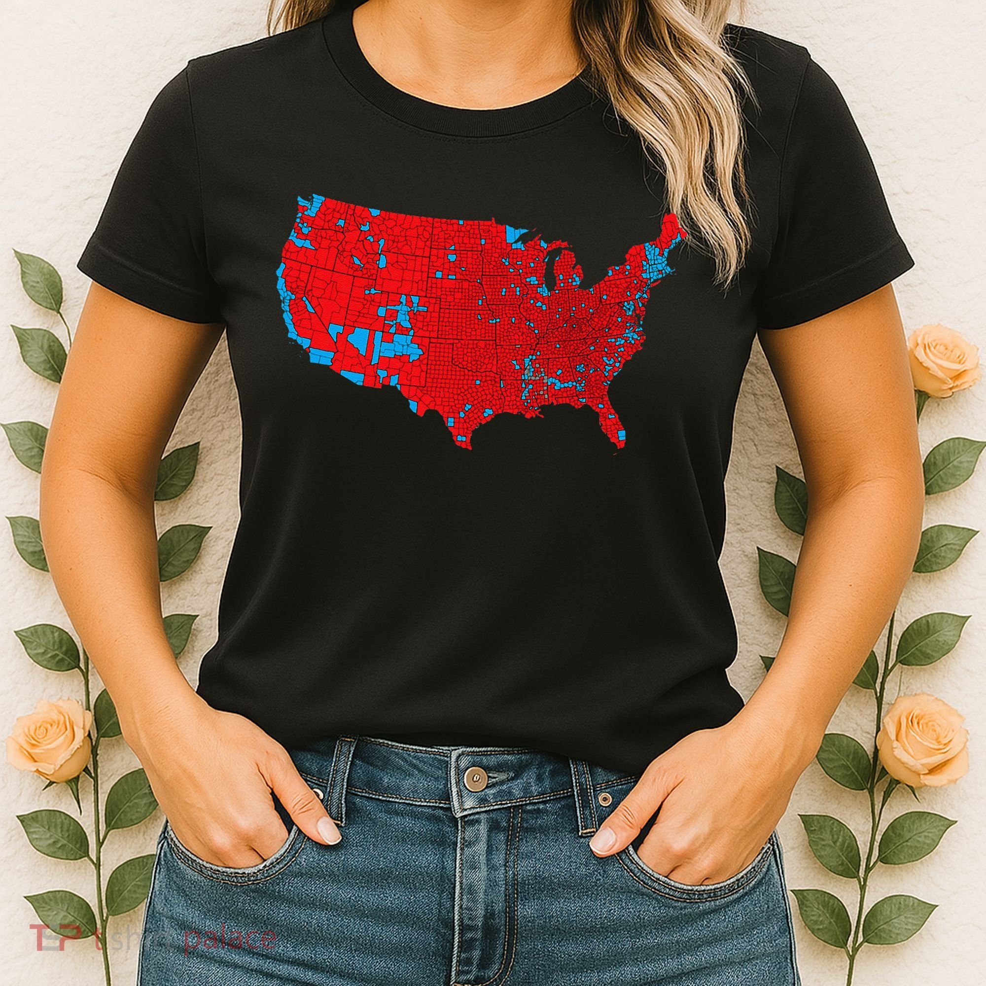 Accurate Map Of 2024 Election Results Women's T-Shirt