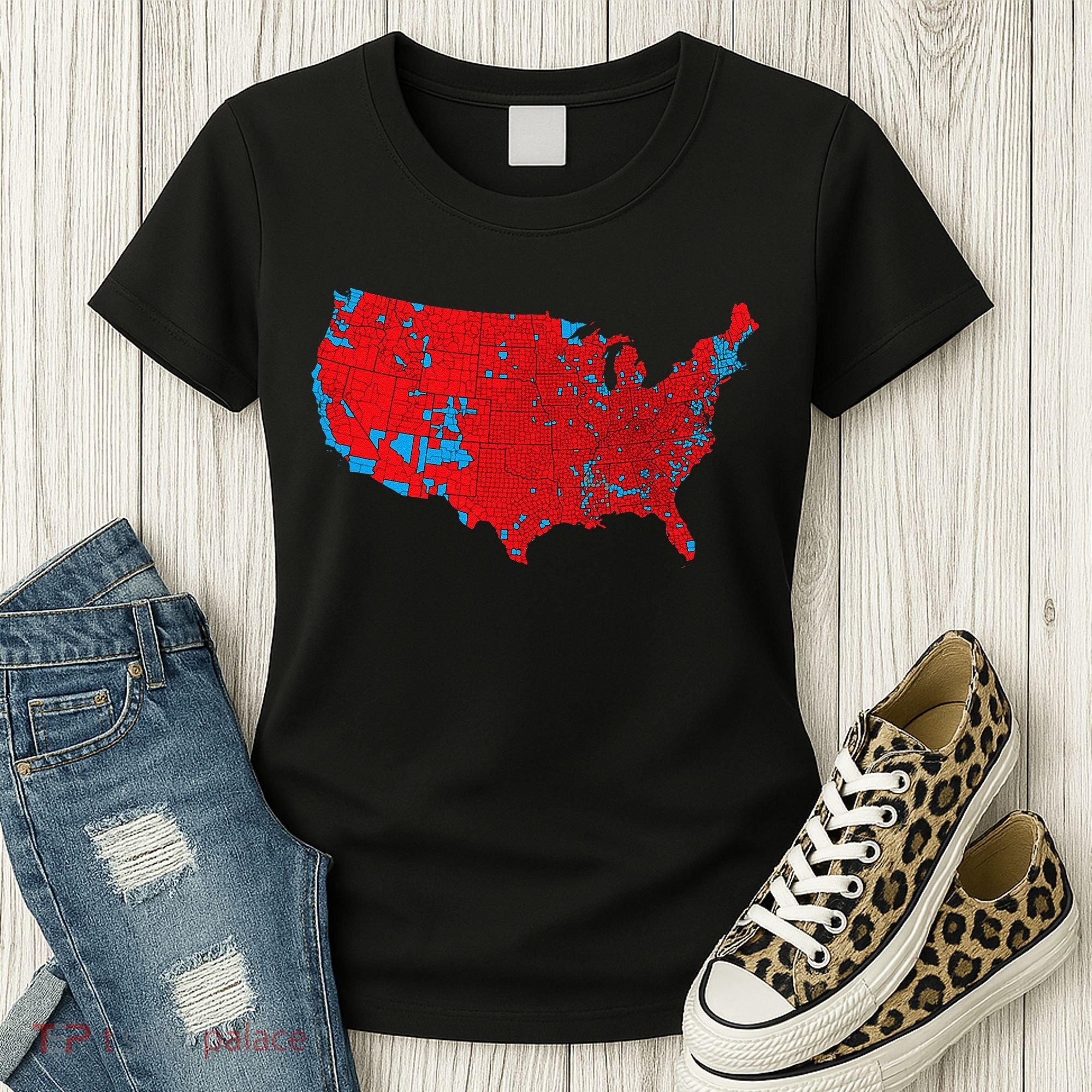 Accurate Map Of 2024 Election Results Women's T-Shirt