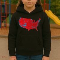 Accurate Map Of 2024 Election Results Kids Hoodie thumb 3