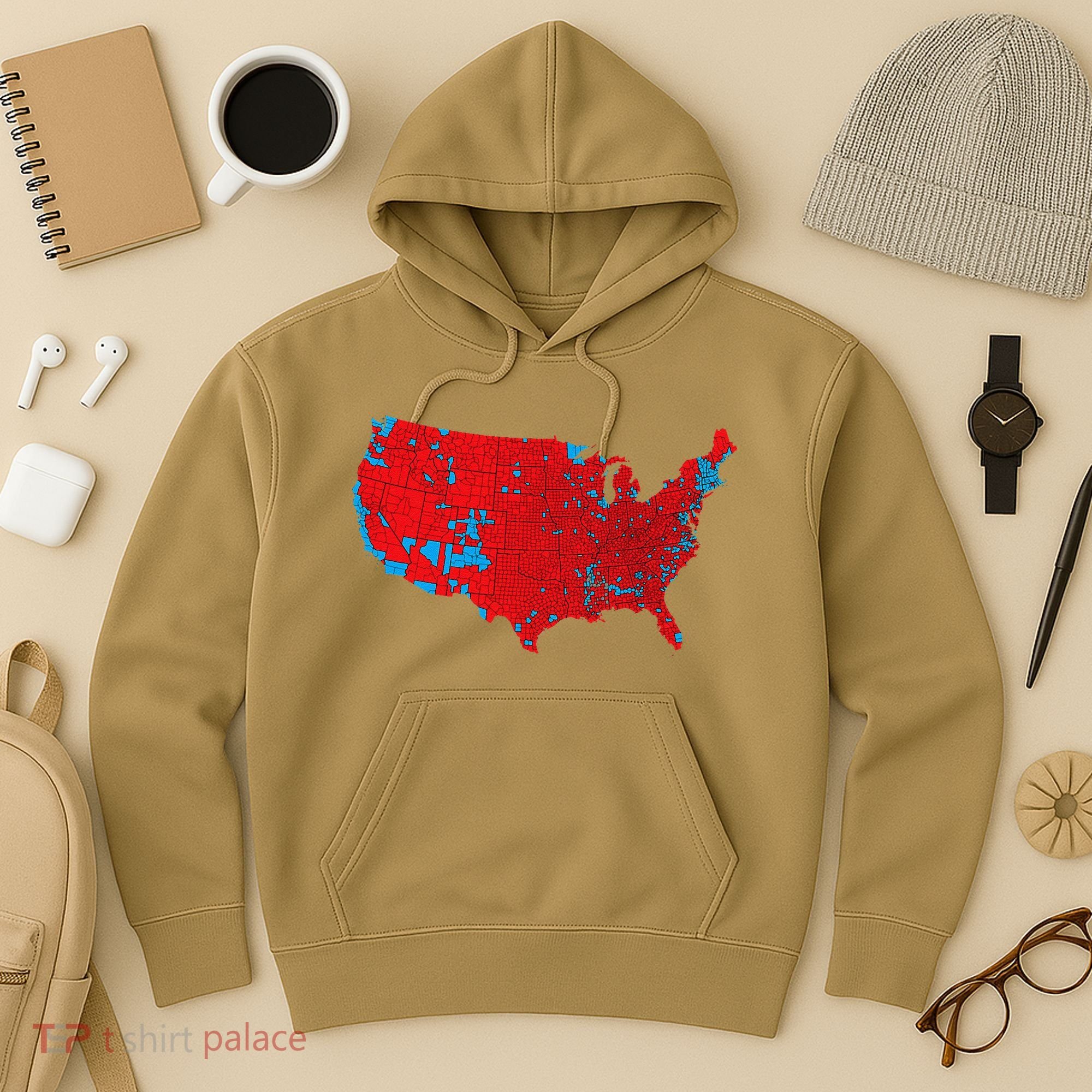 Accurate Map Of 2024 Election Results Hoodie