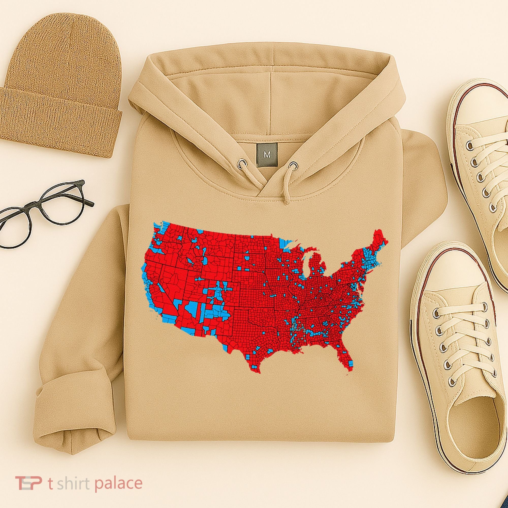 Accurate Map Of 2024 Election Results Hoodie