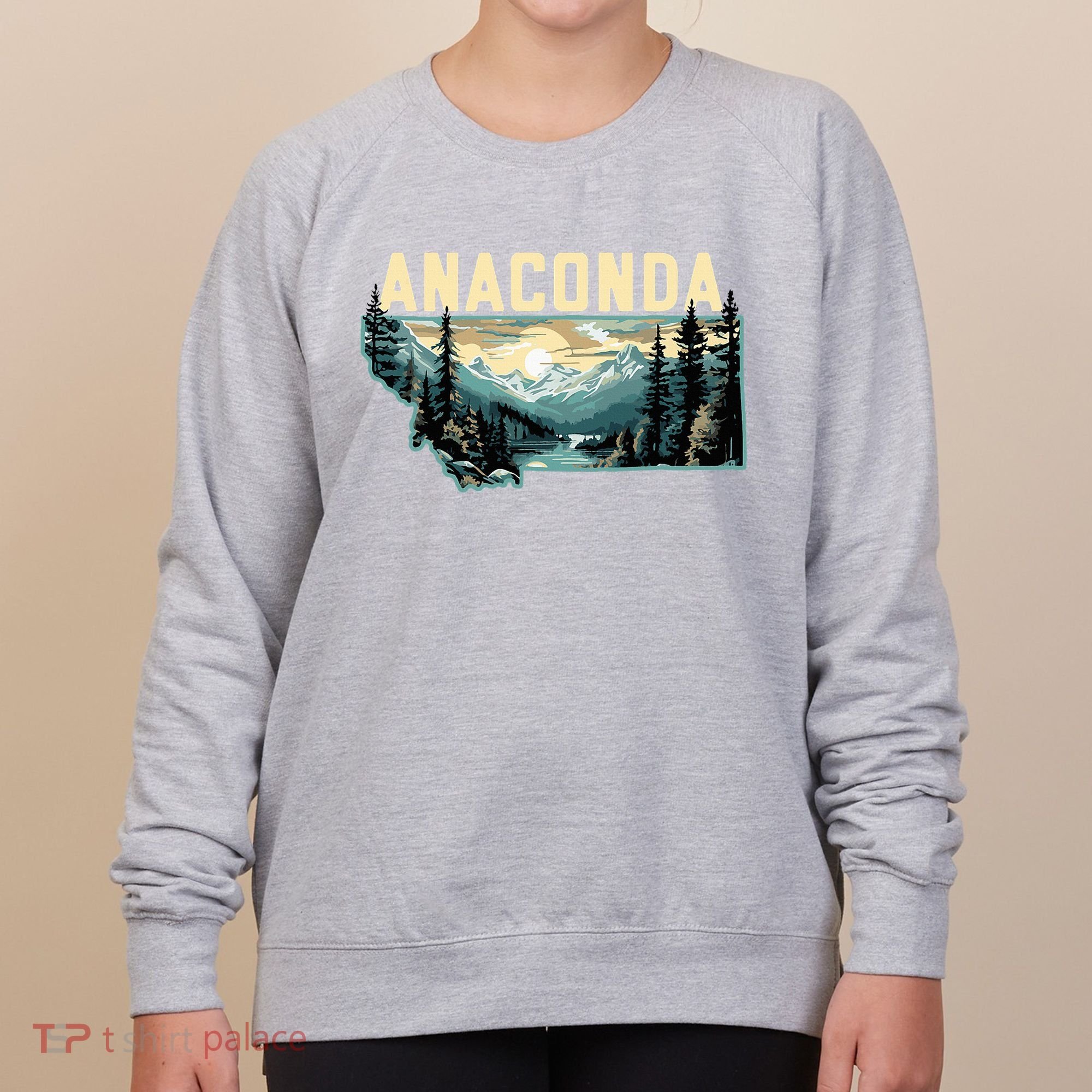 Anaconda Montana Outdoor Art Retro Hiking Women's Sweatshirt