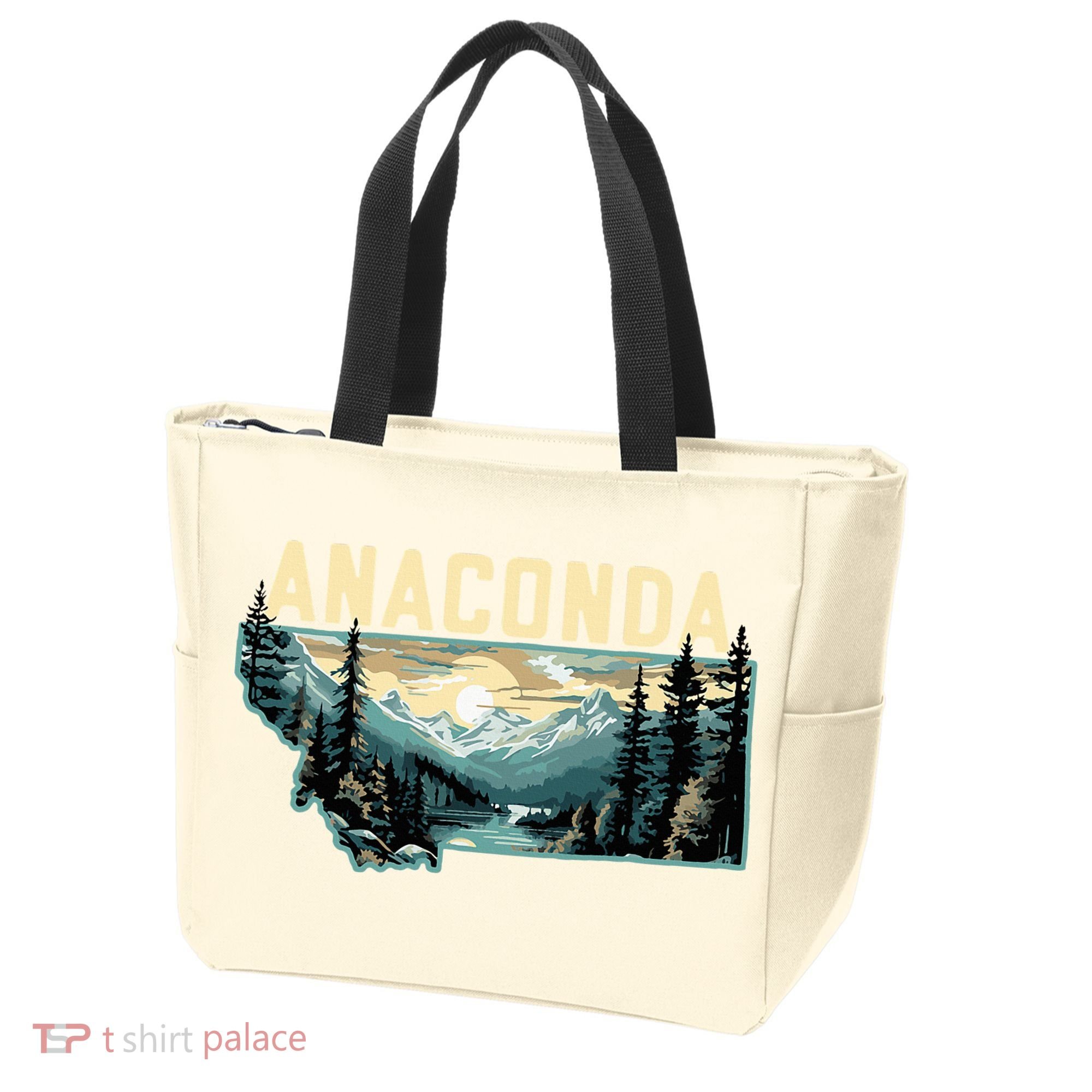 Anaconda Montana Outdoor Art Retro Hiking Tote Bag