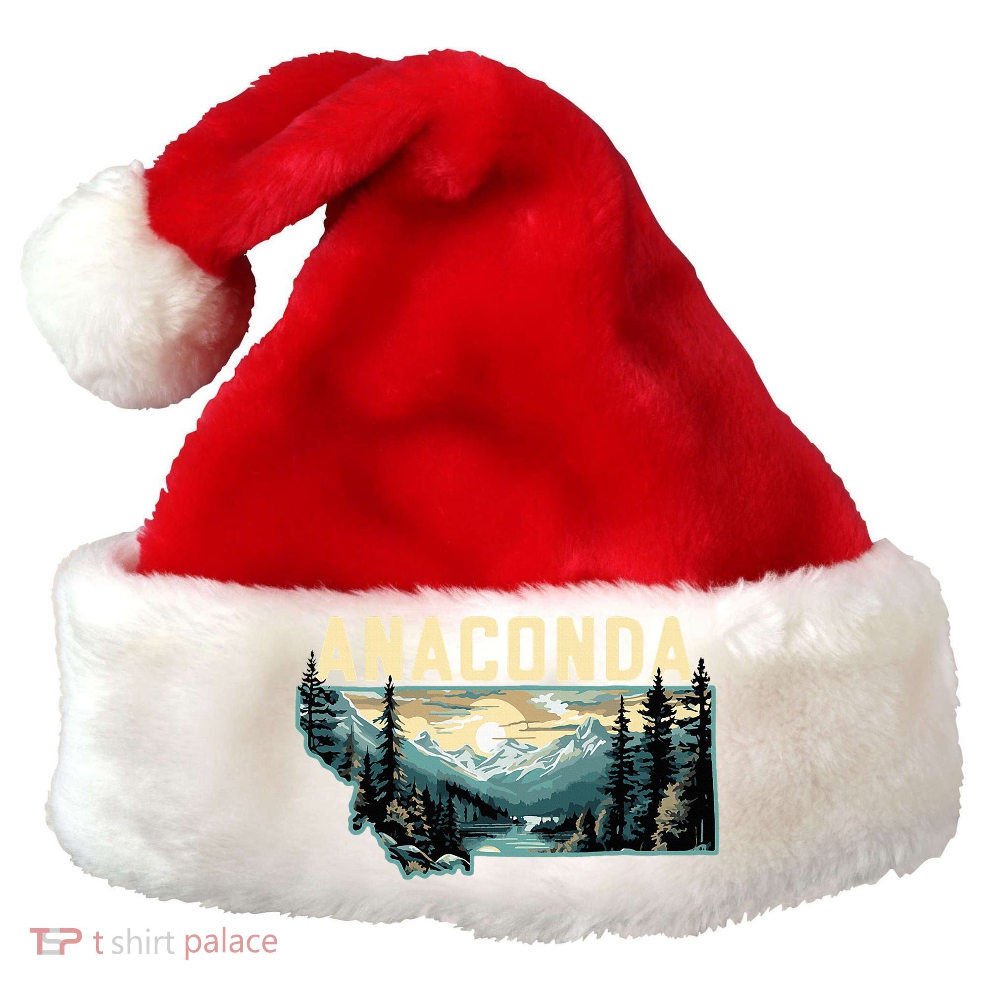 Anaconda Montana Outdoor Art Retro Hiking Santa Hat