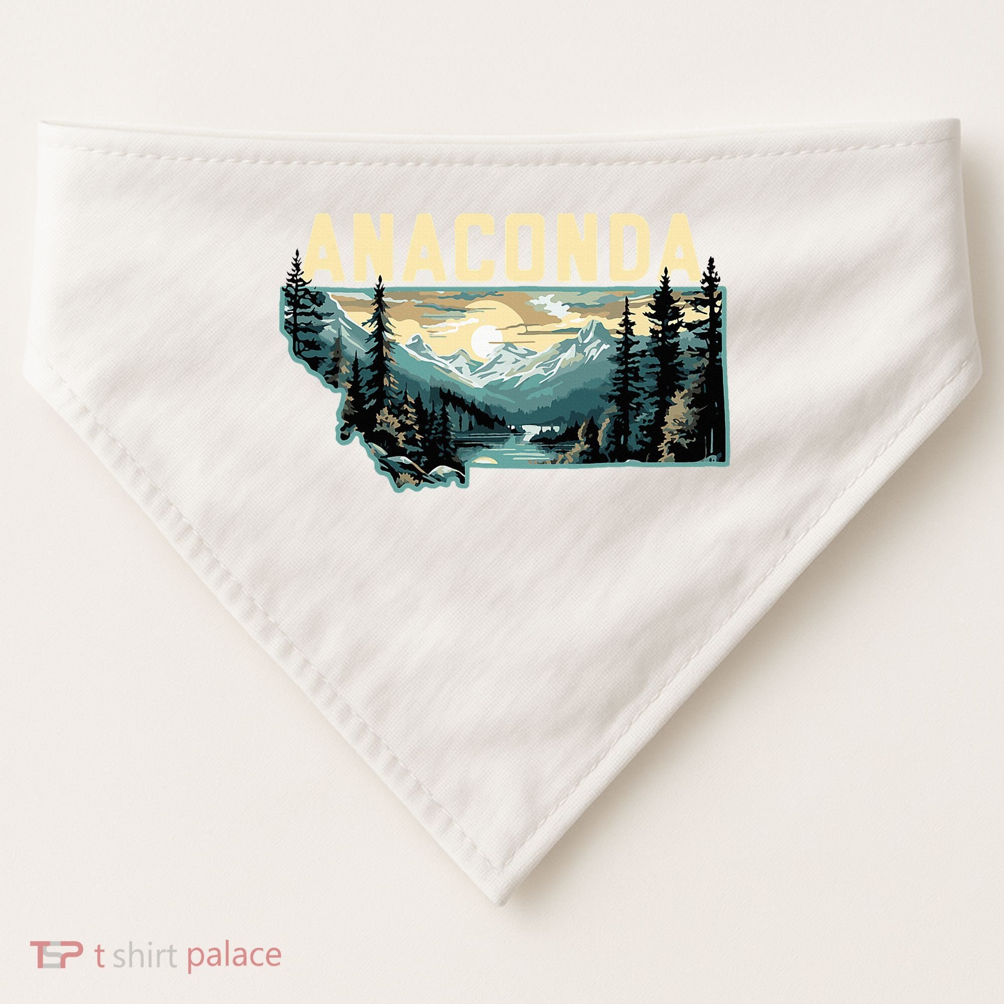 Anaconda Montana Outdoor Art Retro Hiking USA-Made Doggie Bandana