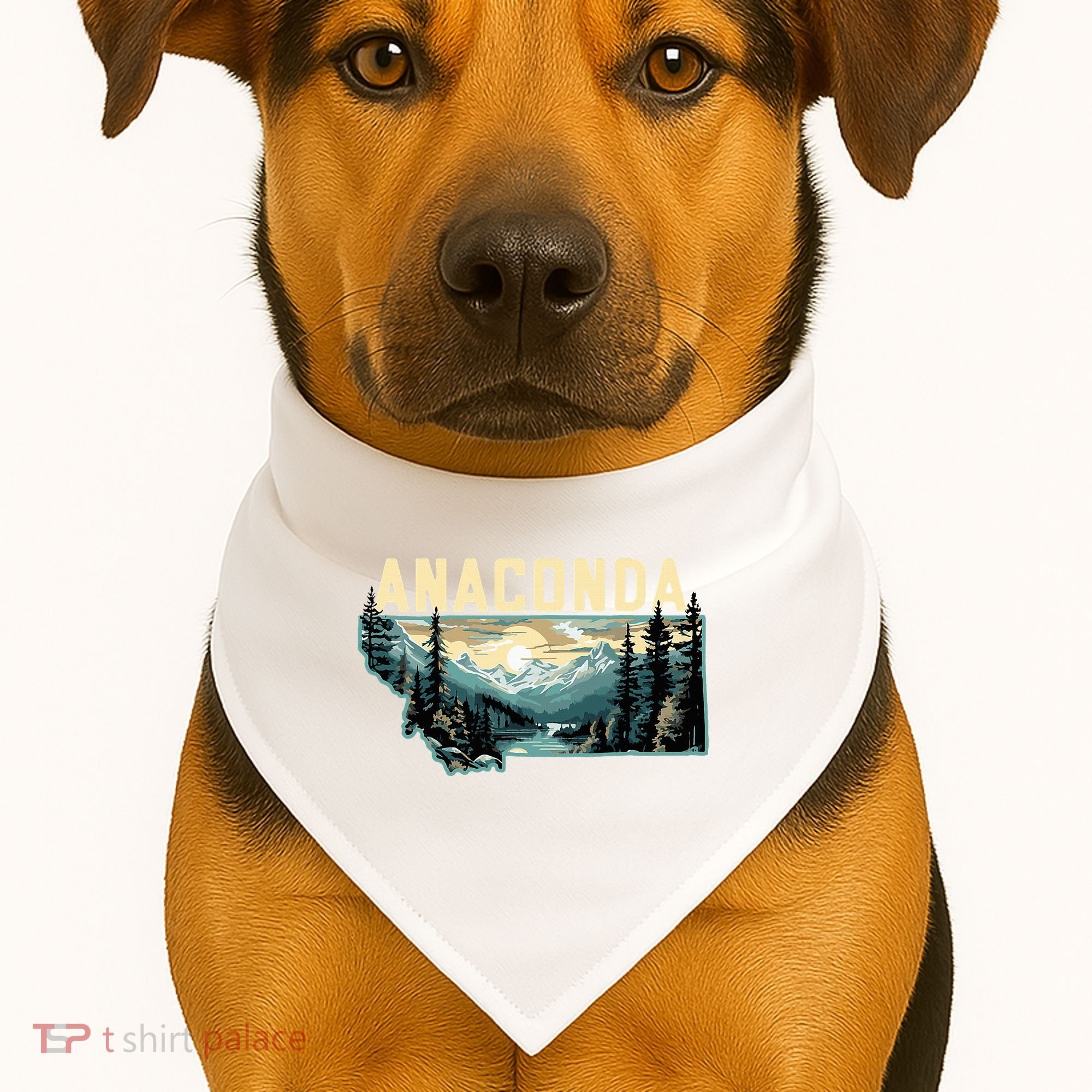 Anaconda Montana Outdoor Art Retro Hiking USA-Made Doggie Bandana