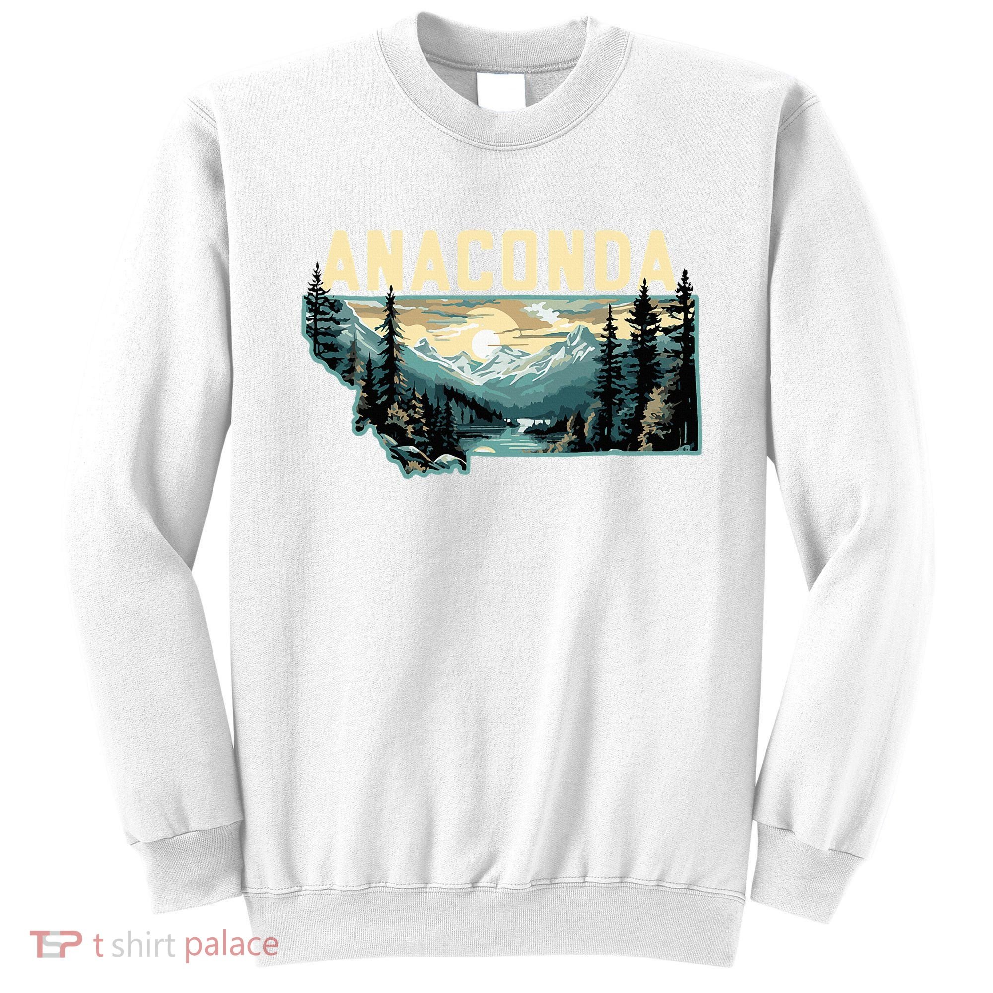 Anaconda Montana Outdoor Art Retro Hiking Sweatshirt