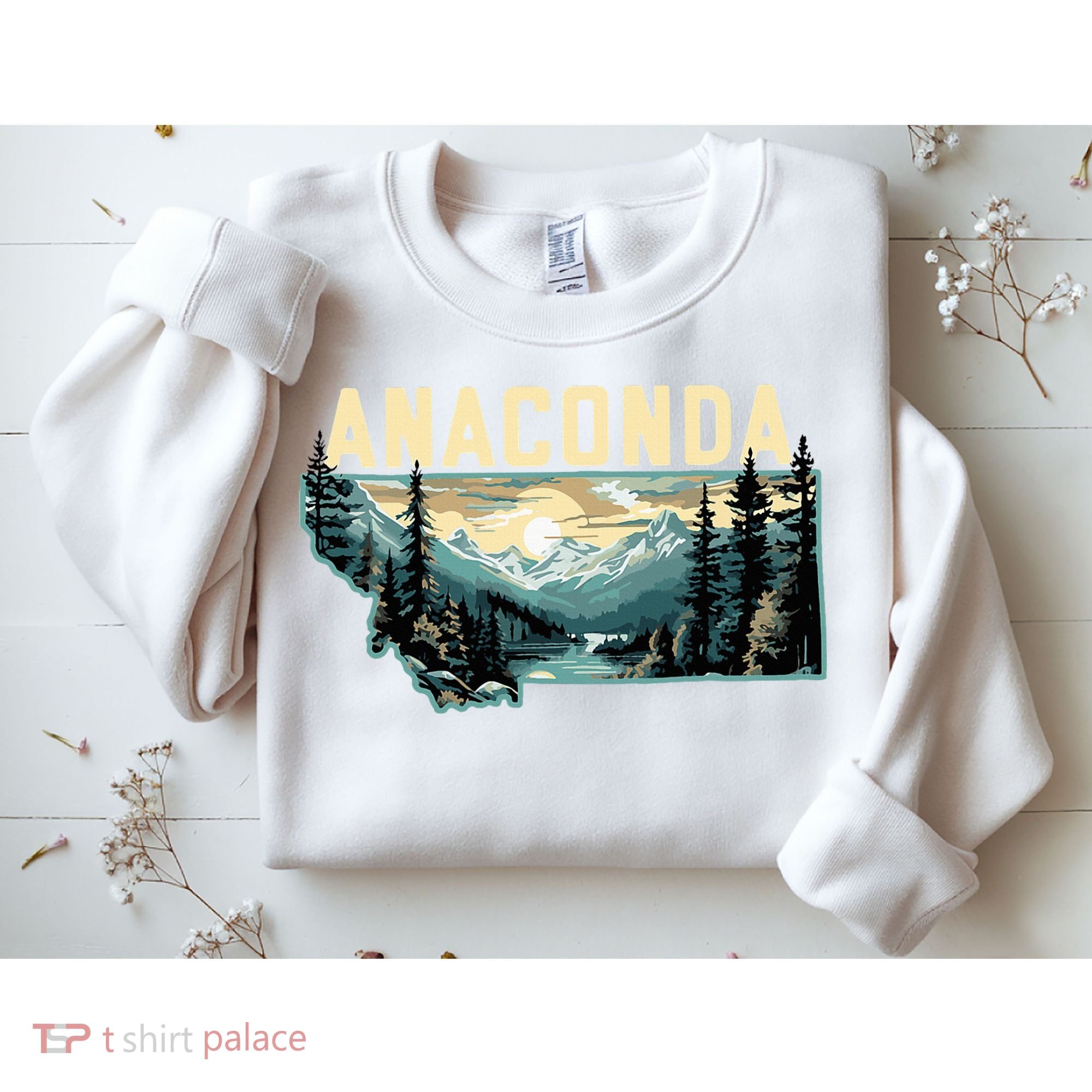Anaconda Montana Outdoor Art Retro Hiking Sweatshirt