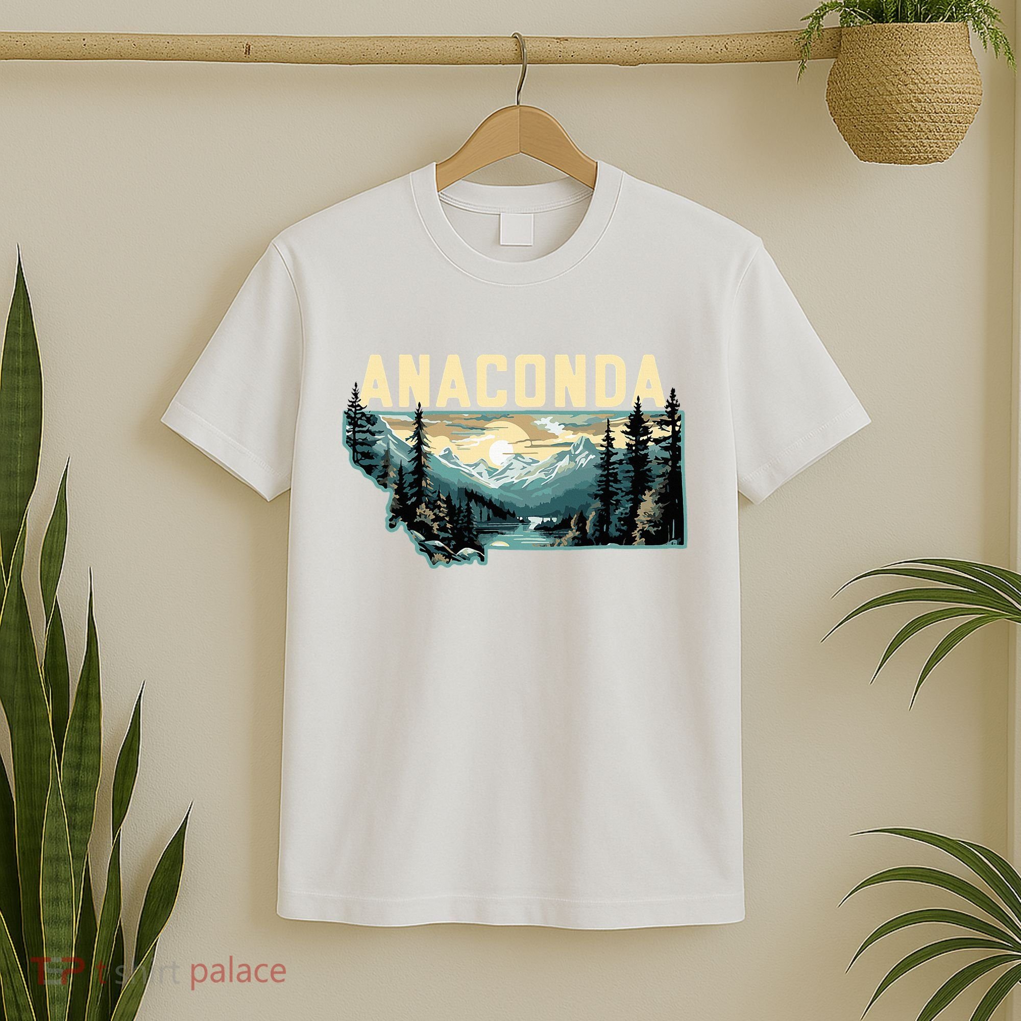 Anaconda Montana Outdoor Art Retro Hiking T-Shirt