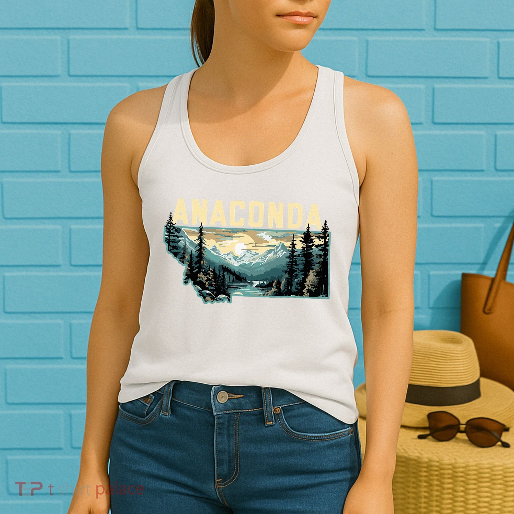 Anaconda Montana Outdoor Art Retro Hiking Women's Tank Top