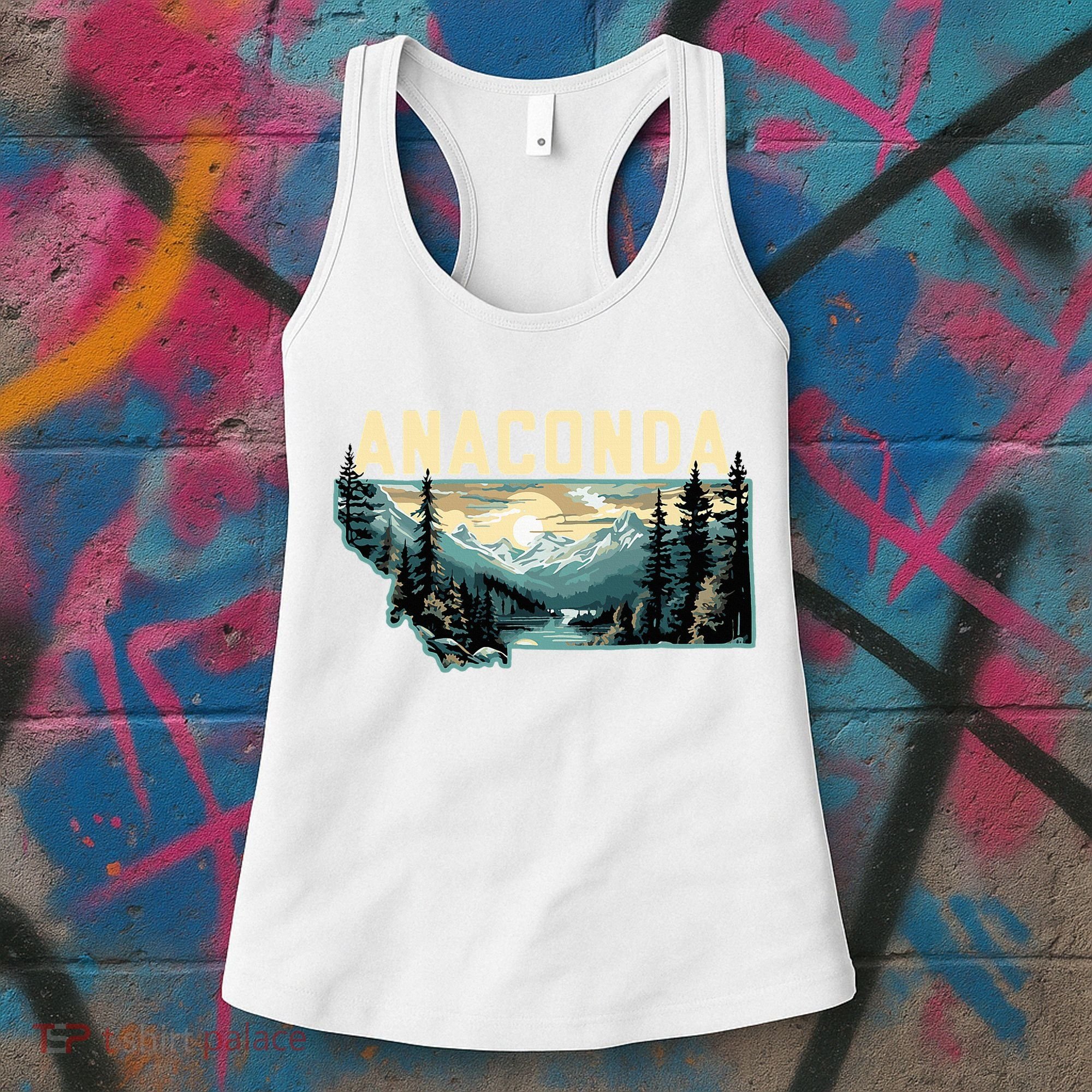 Anaconda Montana Outdoor Art Retro Hiking Women's Tank Top