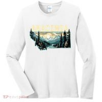 Anaconda Montana Outdoor Art Retro Hiking Women's Long Sleeve Shirt thumb 0