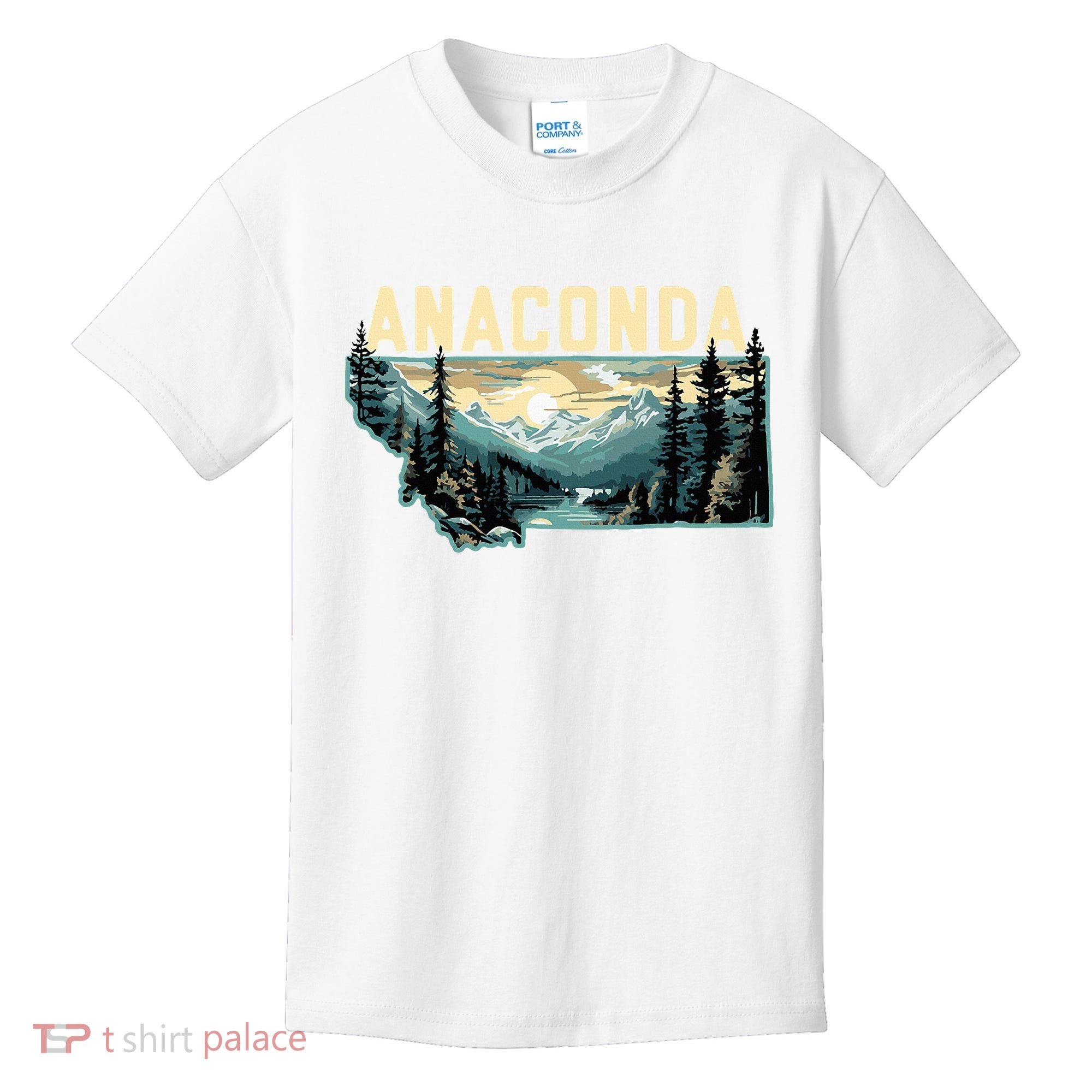 Anaconda Montana Outdoor Art Retro Hiking Kids T-Shirt