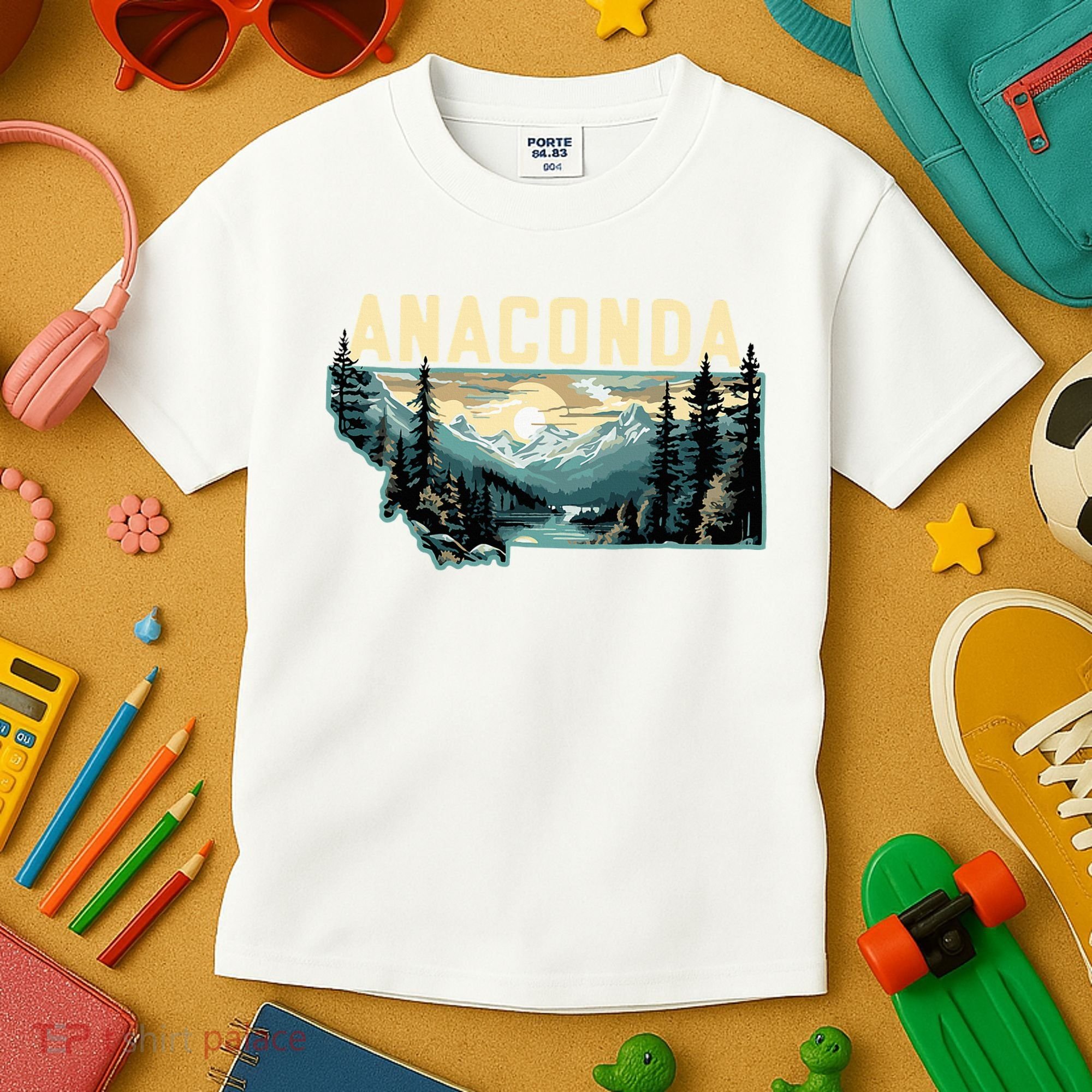 Anaconda Montana Outdoor Art Retro Hiking Kids T-Shirt