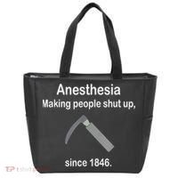 Anesthesia Making People Shut Up Since 1846 Funny Anesthesia Tote Bag thumb 0
