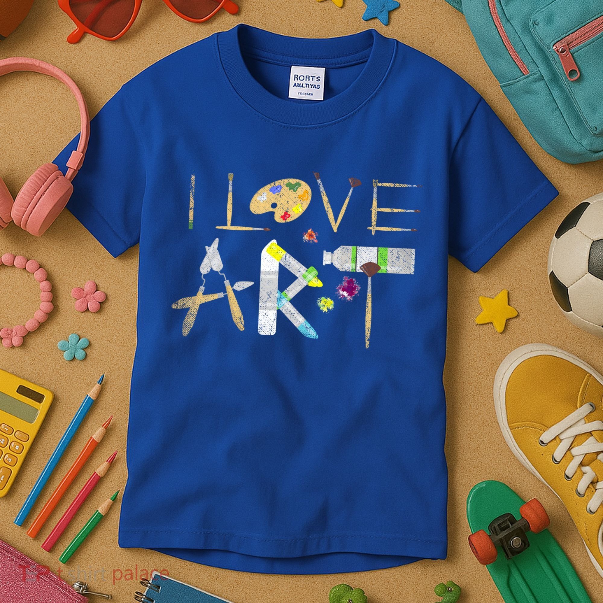 Art Major Painting Valentines Day Gift Sketch Drawing Artist Gift Kids T-Shirt