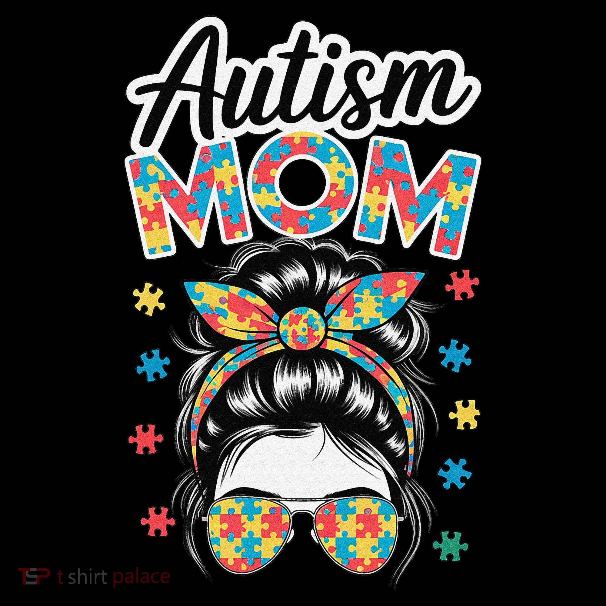 Autism Mom Puzzle Piece Awareness Advocate Support Messy Coffee Mug