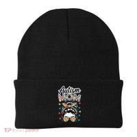 Autism Mom Puzzle Piece Awareness Advocate Support Messy Beanie thumb 0