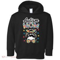 Autism Mom Puzzle Piece Awareness Advocate Support Messy Toddler Hoodie thumb 0