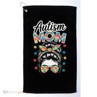 Autism Mom Puzzle Piece Awareness Advocate Support Messy Golf Towel thumb 0