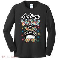 Autism Mom Puzzle Piece Awareness Advocate Support Messy Kids Long Sleeve Shirt thumb 0