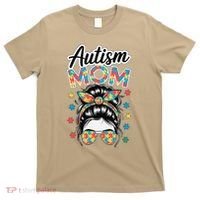 Autism Mom Puzzle Piece Awareness Advocate Support Messy T-Shirt thumb 0
