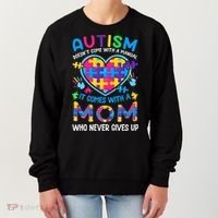 Autism Mom Puzzle Piece Autism Awareness Women's Sweatshirt thumb 0