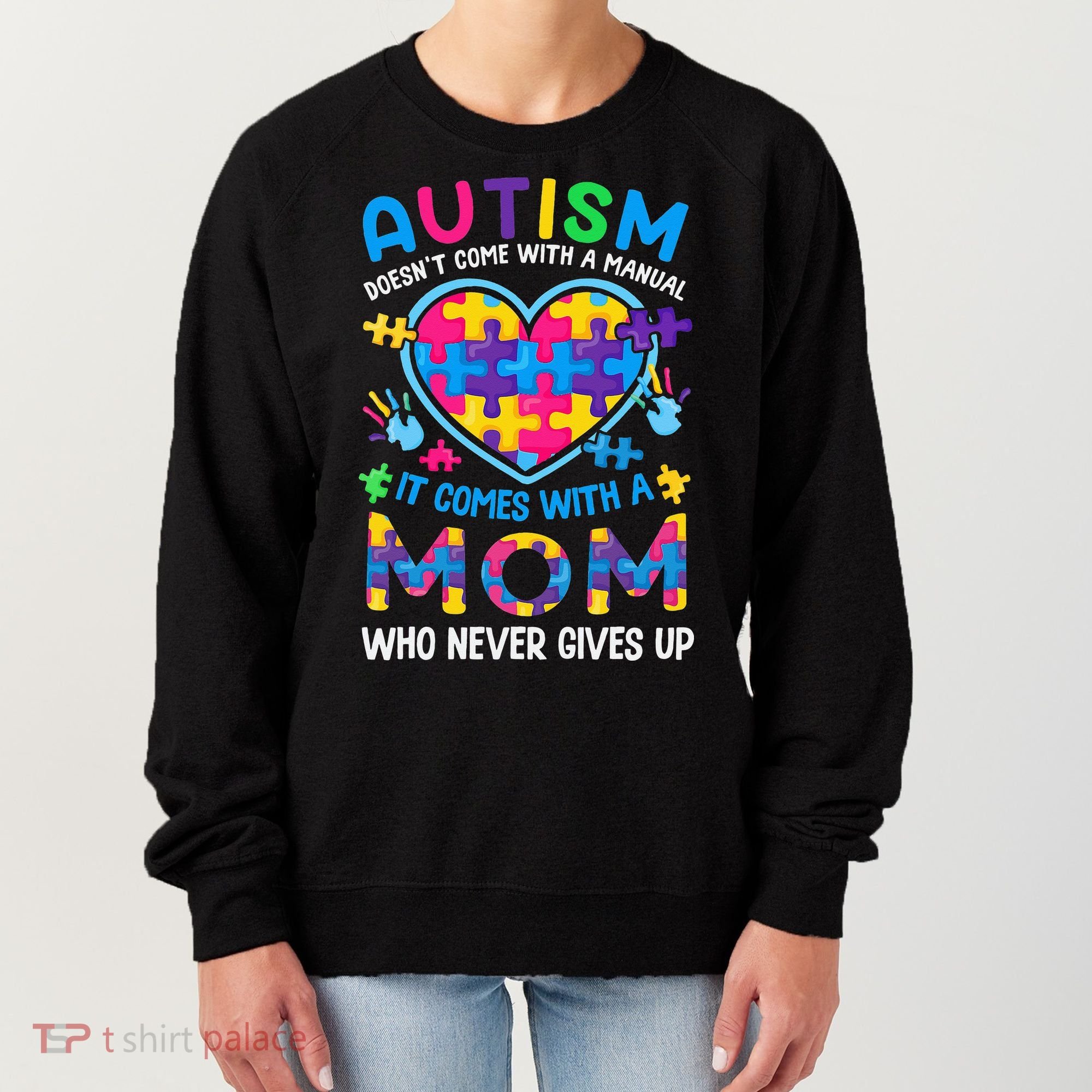 Autism Mom Puzzle Piece Autism Awareness Women's Sweatshirt
