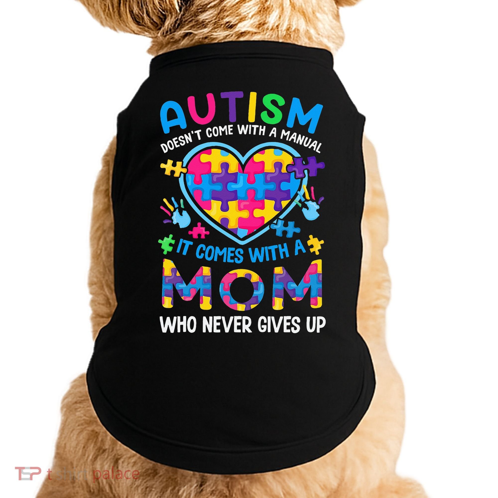 Autism Mom Puzzle Piece Autism Awareness Doggie Tank