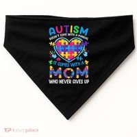 Autism Mom Puzzle Piece Autism Awareness USA-Made Doggie Bandana thumb 0