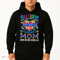 Autism Mom Puzzle Piece Autism Awareness Hoodie thumb 2
