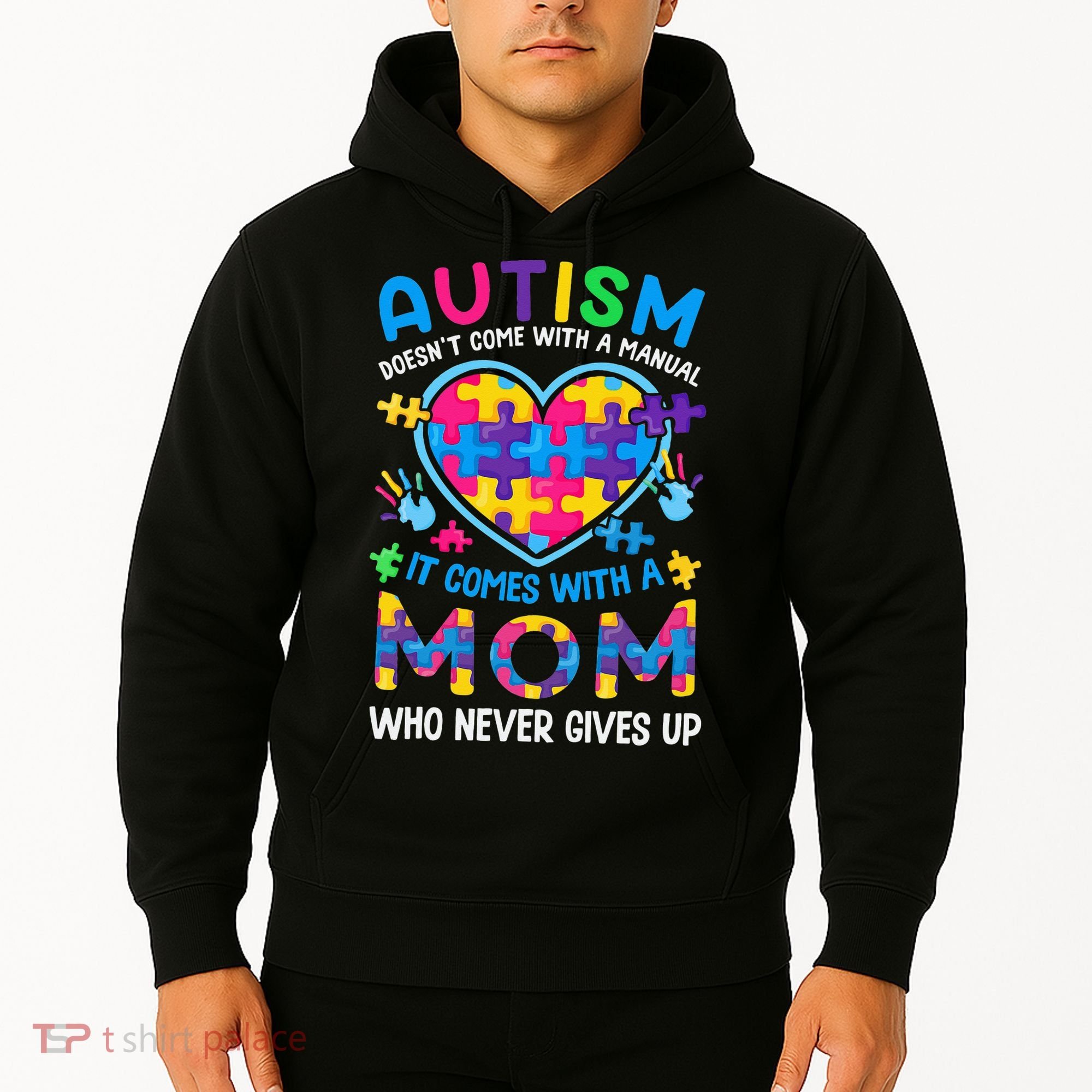 Autism Mom Puzzle Piece Autism Awareness Hoodie