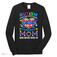 Autism Mom Puzzle Piece Autism Awareness Long Sleeve Shirt thumb 0