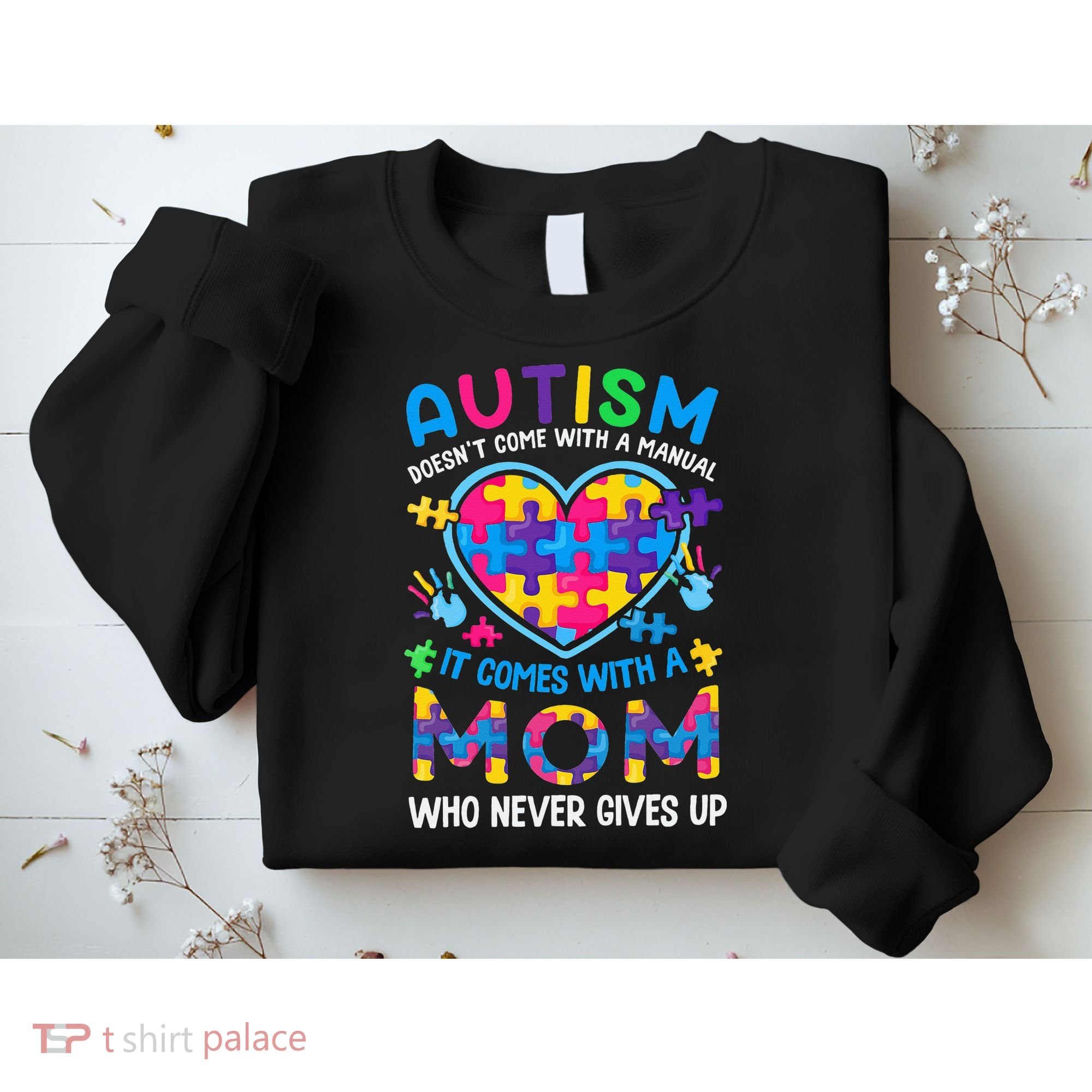 Autism Mom Puzzle Piece Autism Awareness Sweatshirt