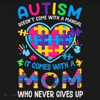 Autism Mom Puzzle Piece Autism Awareness Sweatshirt thumb 3