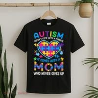 Autism Mom Puzzle Piece Autism Awareness T-Shirt thumb 2