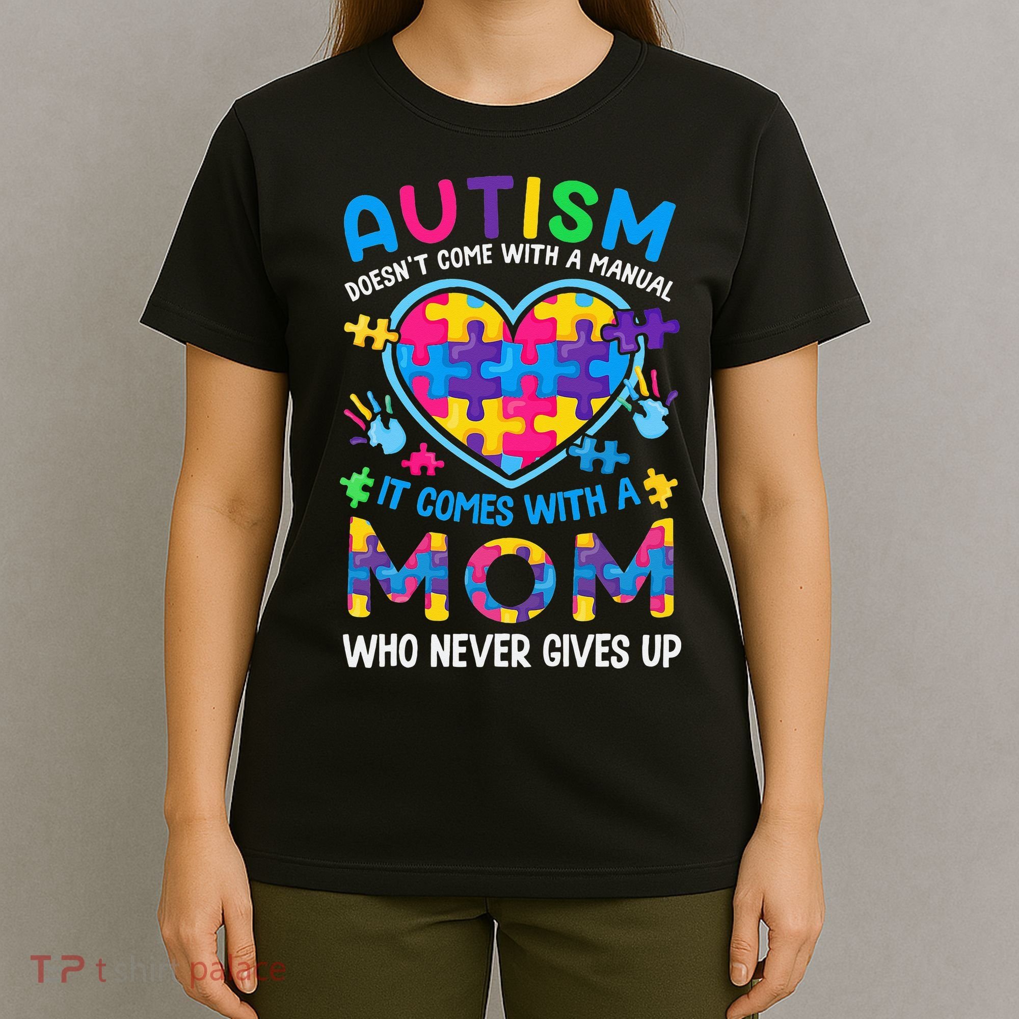 Autism Mom Puzzle Piece Autism Awareness T-Shirt
