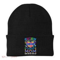 Autism Mom Puzzle Piece Autism Awareness Beanie thumb 0