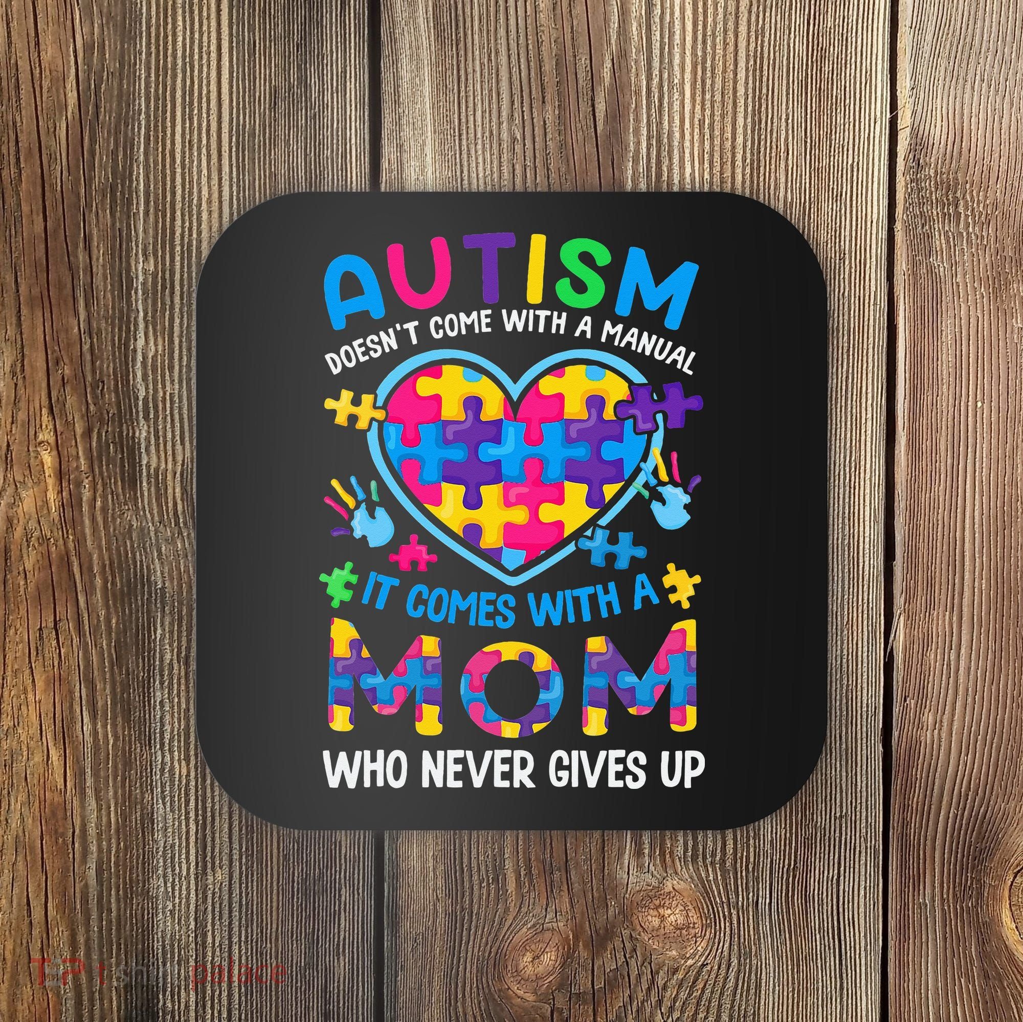 Autism Mom Puzzle Piece Autism Awareness Coaster