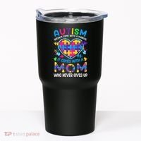 Autism Mom Puzzle Piece Autism Awareness Tumbler thumb 0