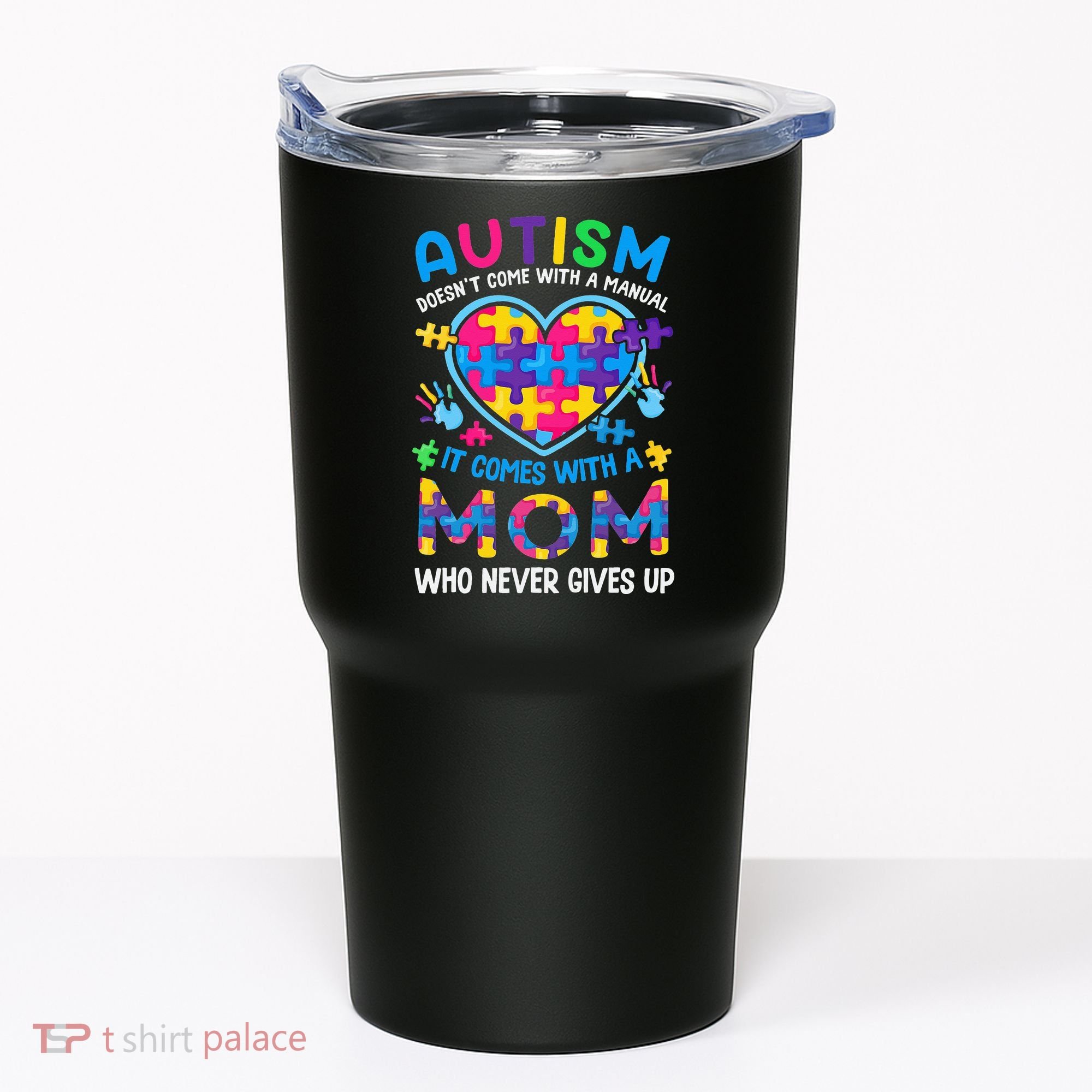 Autism Mom Puzzle Piece Autism Awareness Tumbler