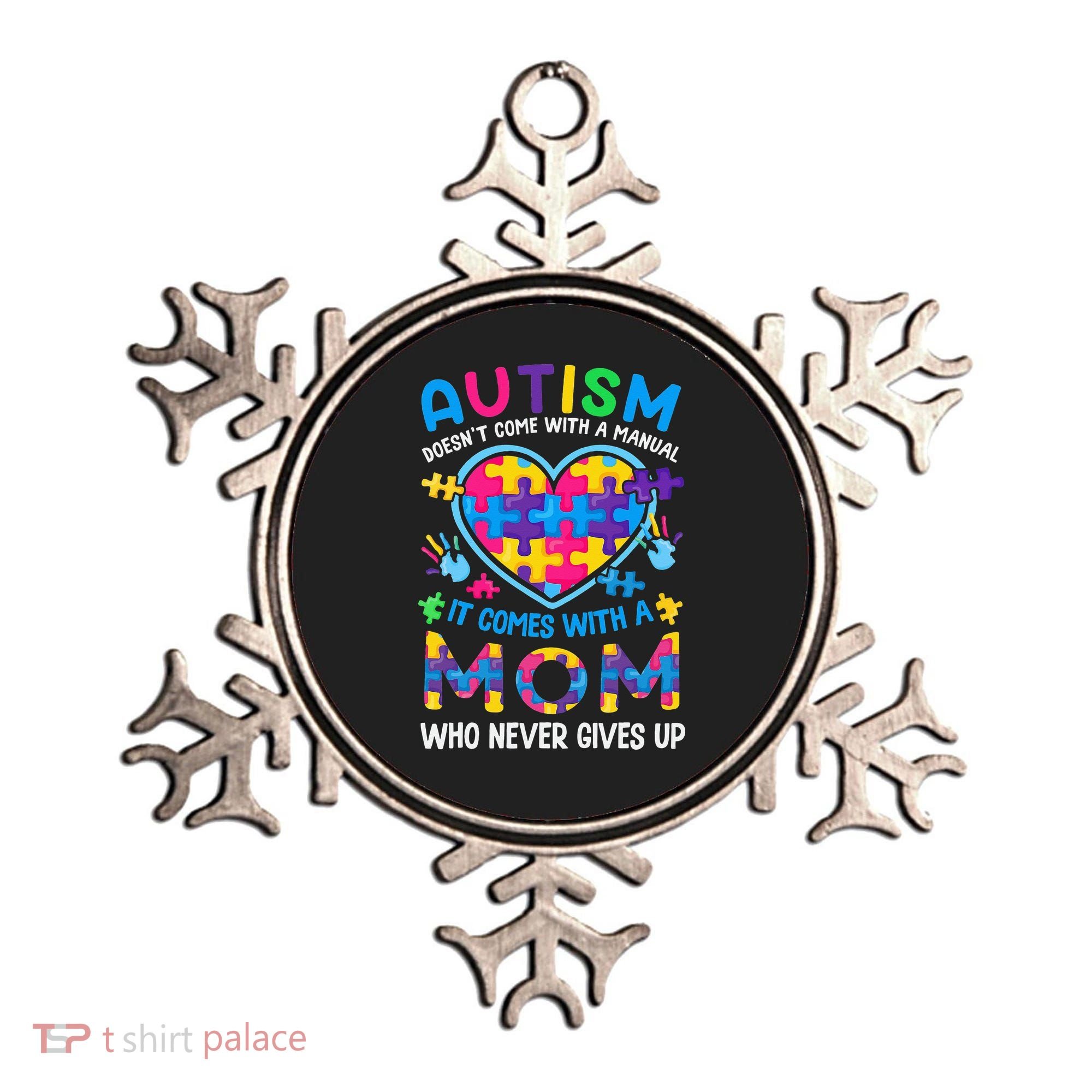 Autism Mom Puzzle Piece Autism Awareness Ornament