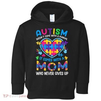 Autism Mom Puzzle Piece Autism Awareness Toddler Hoodie