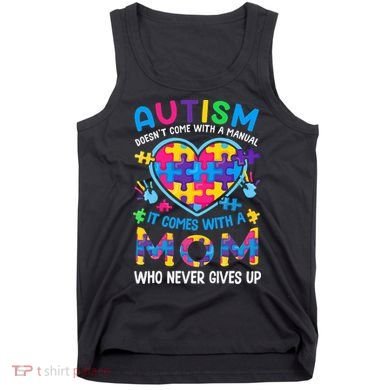 Autism Mom Puzzle Piece Autism Awareness Tank Top