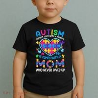 Autism Mom Puzzle Piece Autism Awareness Toddler T-Shirt thumb 2